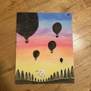 Sunset Hot Air Balloon Canvas Art